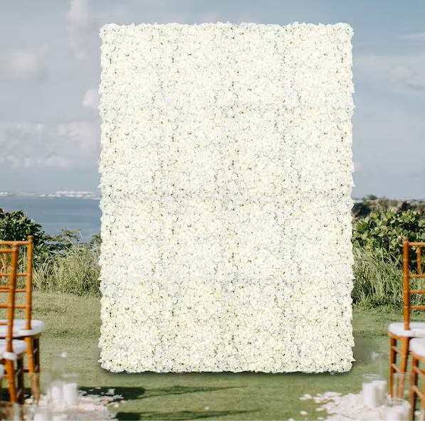 Silk Artificial Hydrangea Flower Wall Panel