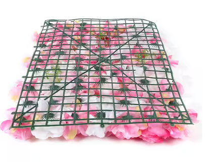 8-Piece Silk Artificial Rose Flower Wall Panels