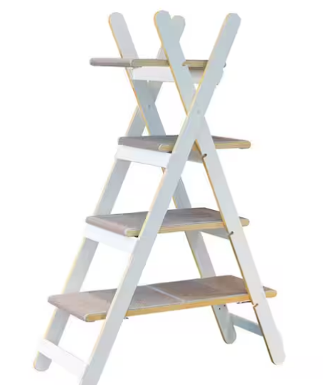 White Modern Folding Cat Tree