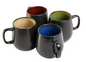 4 Piece 20 oz. Stoneware Beverage Mug Set in Assorted Colors
