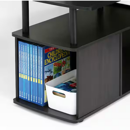 48 in. Blackwood Large Rectangle Wood Coffee Table with Shelf