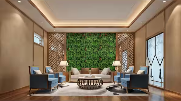 Green Artificial Verona Leaf Panels (Set of 4)