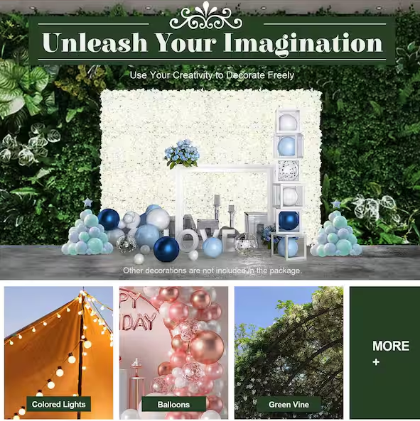 Silk Artificial Hydrangea Flower Wall Panel