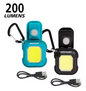 2-Pack 200lm Mini Rechargeable Multi-Use Utility Light