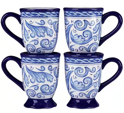 Veranda 14 oz. Multi-Colored Melamine Mug (Set of 4)