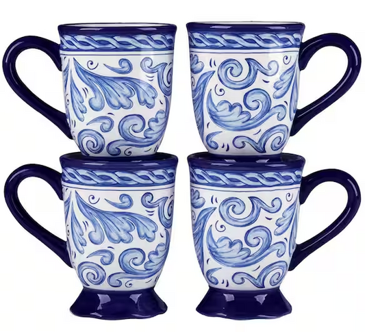 Veranda 14 oz. Multi-Colored Melamine Mug (Set of 4)