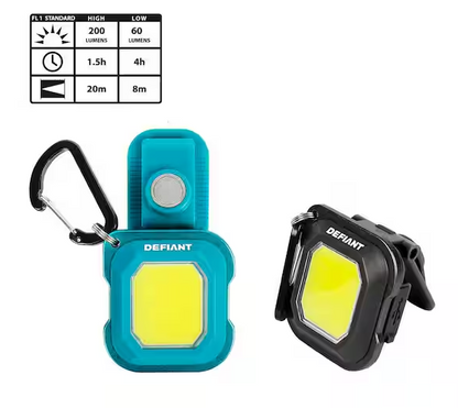 2-Pack 200lm Mini Rechargeable Multi-Use Utility Light