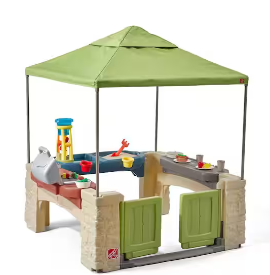 All Around Playtime Patio with Canopy Kids Playhouse