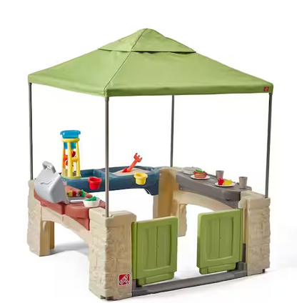 All Around Playtime Patio with Canopy Kids Playhouse