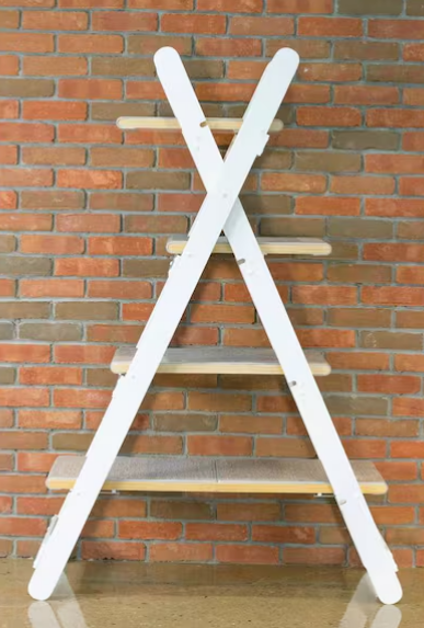 White Modern Folding Cat Tree