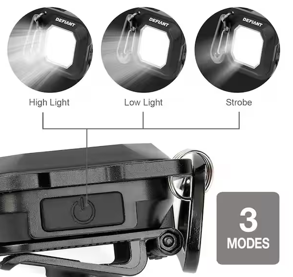 2-Pack 200lm Mini Rechargeable Multi-Use Utility Light