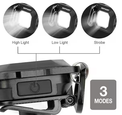 2-Pack 200lm Mini Rechargeable Multi-Use Utility Light