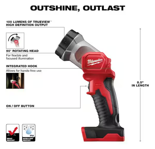 M18 18-Volt Lithium-Ion Cordless 100 Lumens LED Flashlight