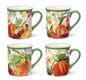 Harvest Fields Multicolored Ceramic Mugs 18 oz. (Set of 4)