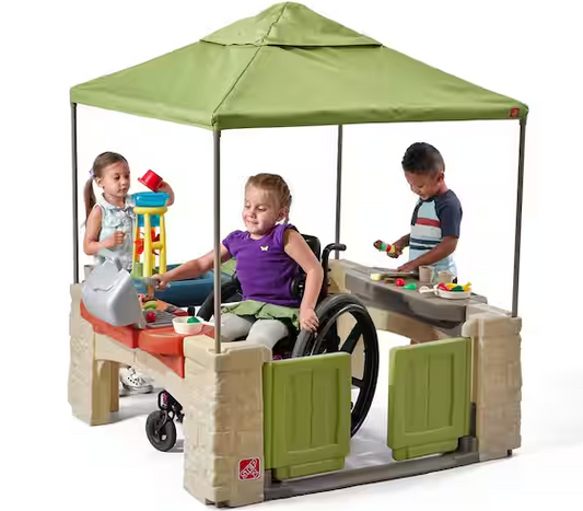 All Around Playtime Patio with Canopy Kids Playhouse