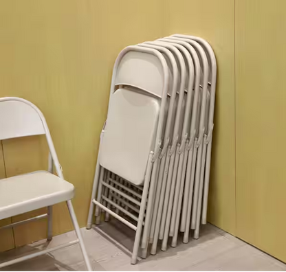 Steel Folding Chair-Beige