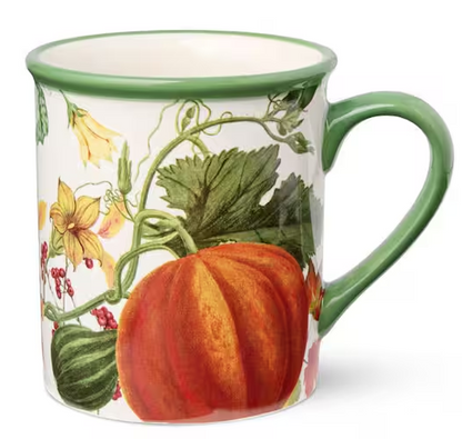 Harvest Fields Multicolored Ceramic Mugs 18 oz. (Set of 4)