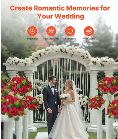 10 PCS Red Rose Flower Balls