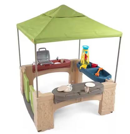 All Around Playtime Patio with Canopy Kids Playhouse
