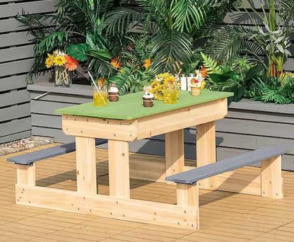 Picnic Table Outdoor Wooden Water Sand Table