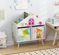 24.5 in. Wide White Finish 2 Shelf Kids Bookcase