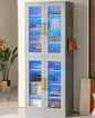 24.8 in. W Display Cabinet with Doors and LED Lights