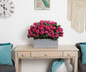 Indoor 30 in. Bougainvillea Artificial Plant in Stone Planter