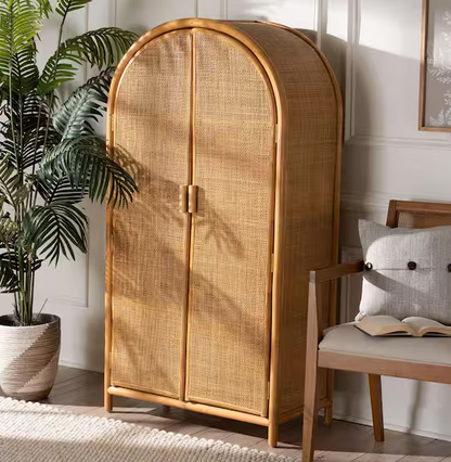 Paloma Light Honey Rattan Storage Cabinet