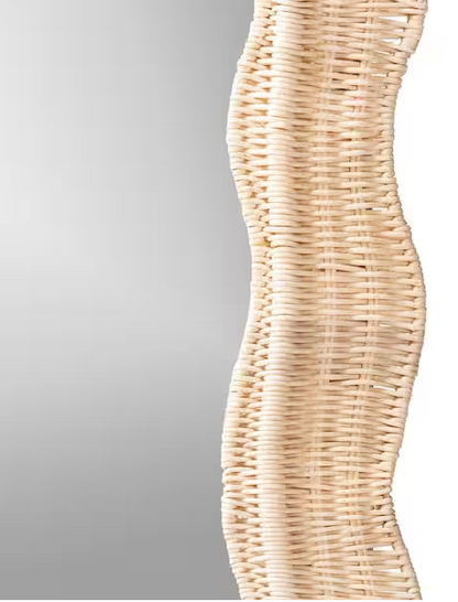 Hasana 27.6 in. W x 39.4 in. H Rattan Mirror