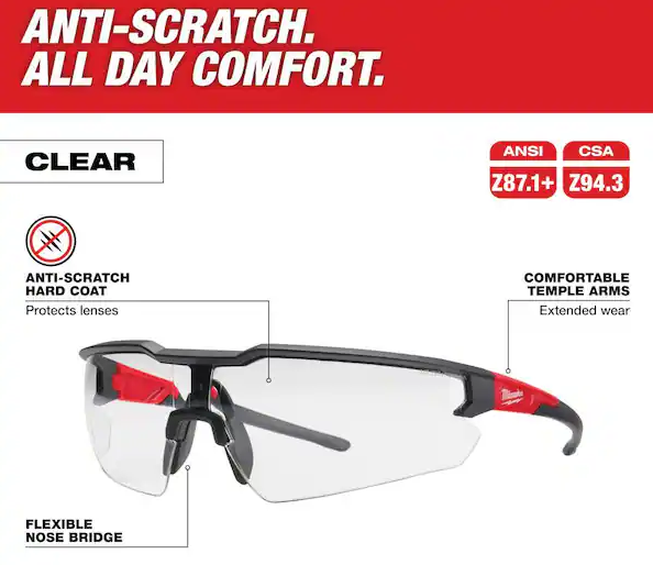 Multi-Color Anti-Scratch Safety Glasses (4-Pack)