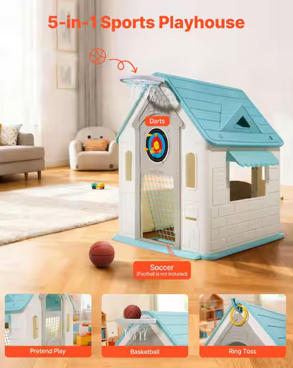 5-in-1 Outdoor Playhouse for Toddlers