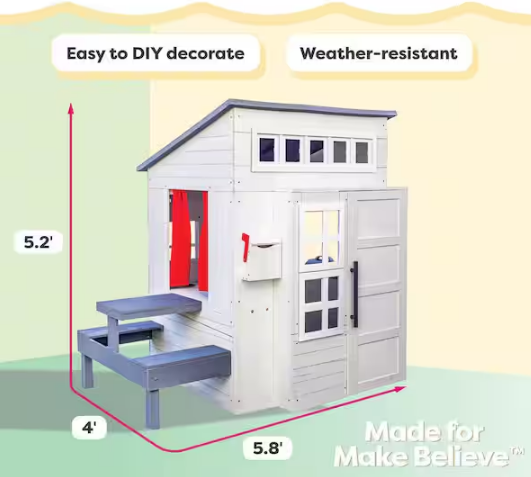 White Modern Outdoor Playhouse