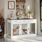 Decorative Large Dog House Furniture Dog Cage with 3-Drawers