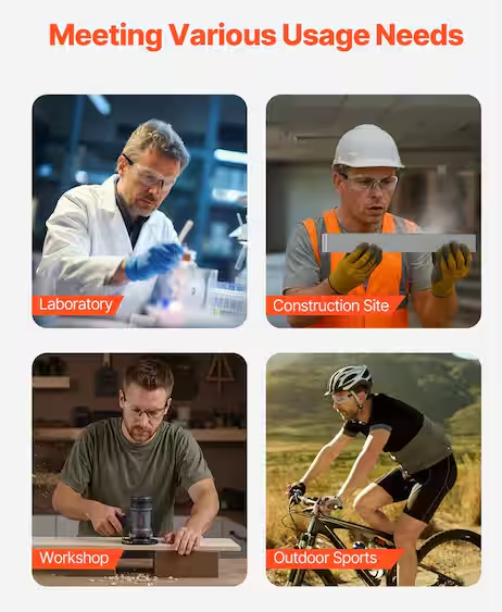 Anti-Fog and Scratch-Resistant Clear Lens Safety Goggles