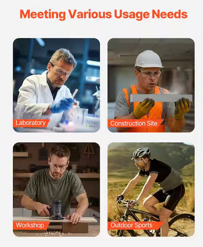 Anti-Fog and Scratch-Resistant Clear Lens Safety Goggles