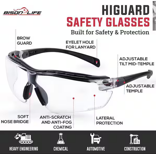 Higuard Anti-fog and Anti-Scratch Safety Glasses