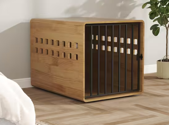 Furniture Style Wooden Dog Crate with Glossy Finish