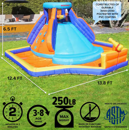 Battle Ridge Water Slide Bounce House