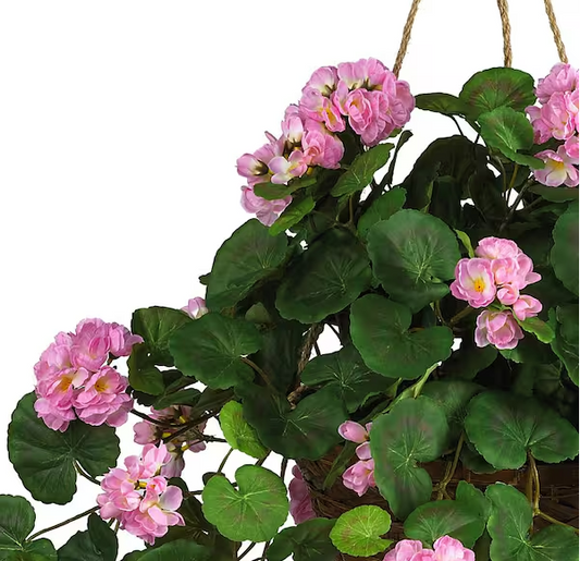 24 in. Artificial Geranium Floral Arrangement