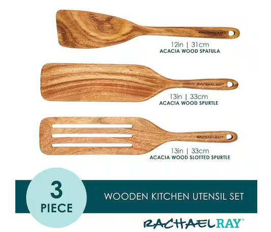 Tools & Gadgets Wooden Kitchen Utensil Set (3-Piece)