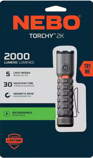 Torchy 2000 Lumen Rechargeable Flashlight