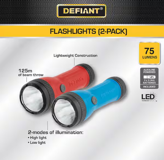 75 Lumens Flashlight (2-Pack)