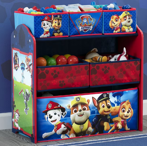 PAW Patrol 6-Bin Design & Store Toy Organizer