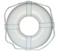 19 in. Closed Cell Foam Life Ring with Webbing Straps in White