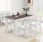 5 PCS Wood Top Bar Table Set Modern Dining Set Rectangle Table