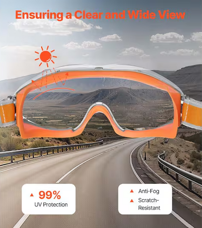 Anti-Fog and Scratch-Resistant Clear Lens Over Eyeglasses