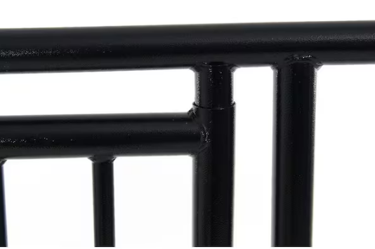 6 ft. H x 5 ft. W Black Metal Kennel Fence Panel