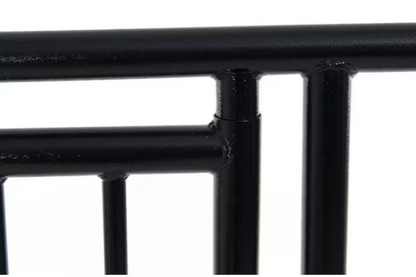 6 ft. H x 5 ft. W Black Metal Kennel Fence Panel
