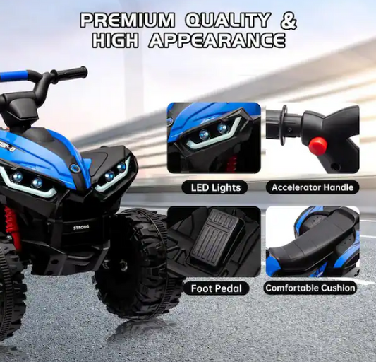 9.5 in. 12V Powered Kids Ride on ATV Car Toy