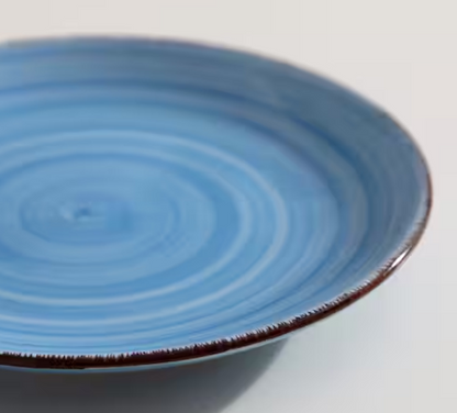 Bonita Multi-Blue Stoneware Dessert Plate Set